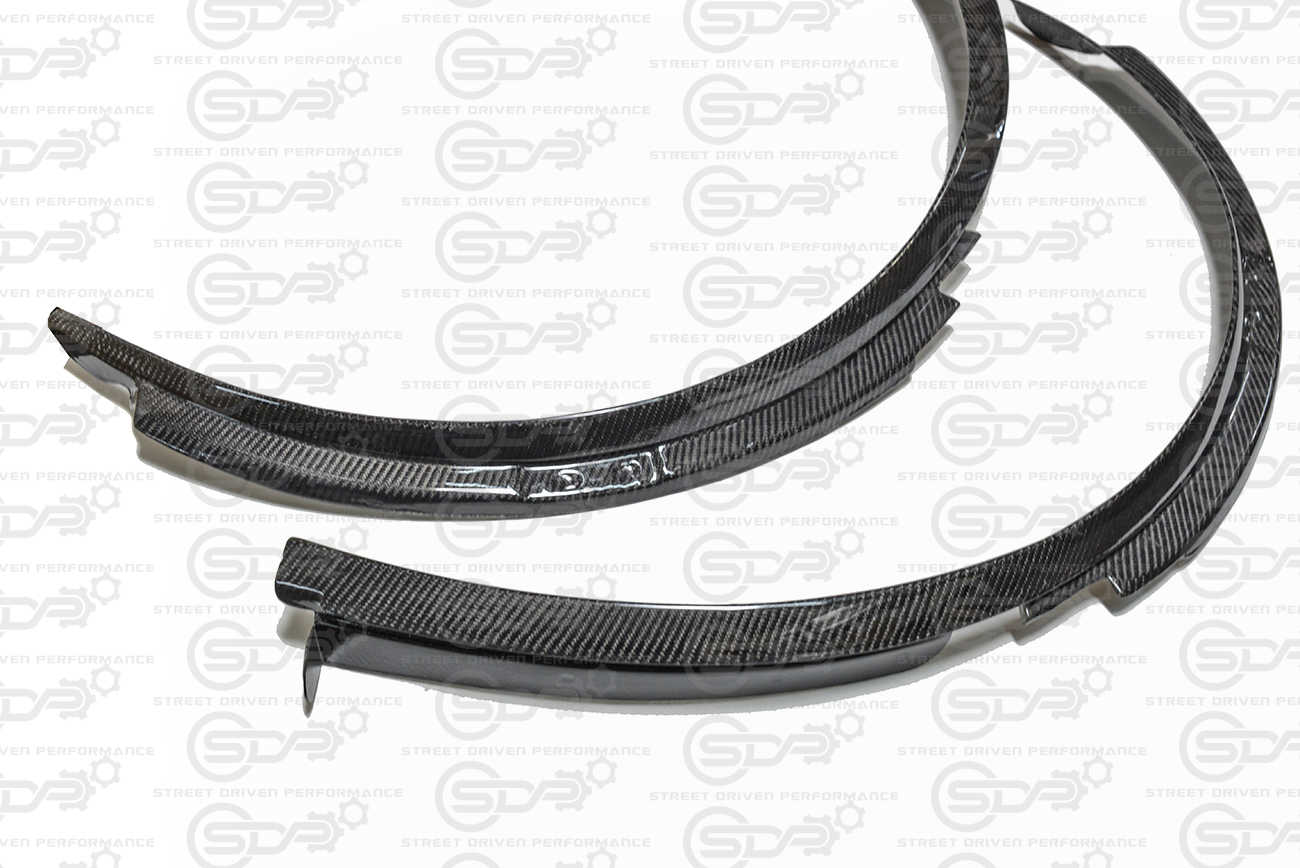 2014-2019 Corvette C7 Factory Style CARBON FIBER Front Wheel Trim Fender Flares